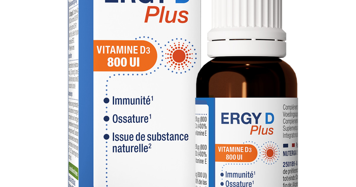 ERGY D Plus – Vitamine D3 concentrée à 800 UI